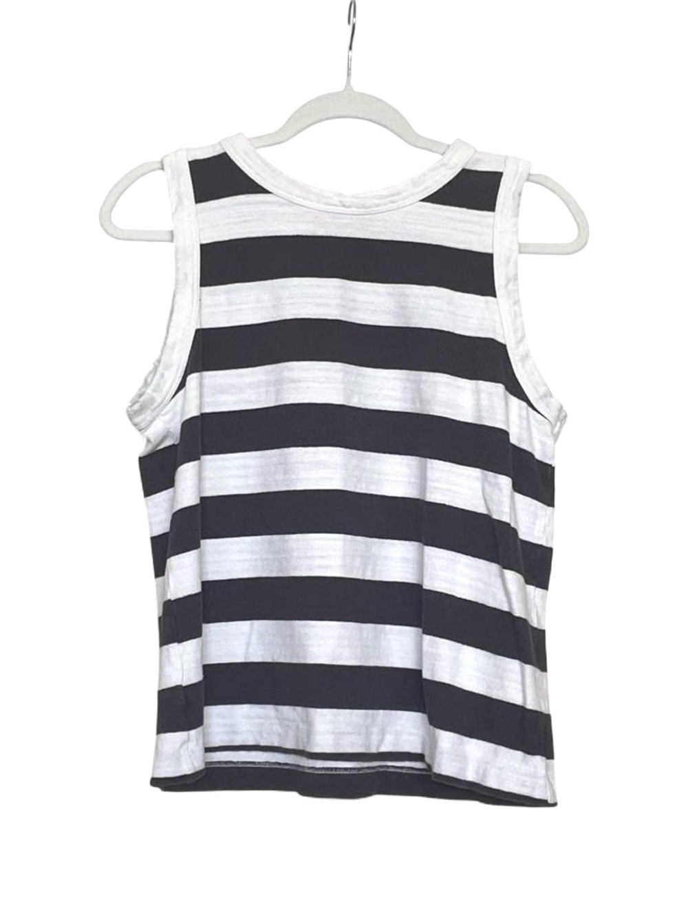 Thick Striped Navy Blue & White Tank Top